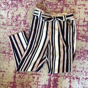 Striped Black and White Women's Pants